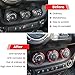 Audio Air Conditioning Button Cover Decoration Twist Switch Ring Trim for Jeep Wrangler JK JKU Patriot 2011-2018, Compass 11-16, Liberty 08-12, Dodge Challenger 08-14 Interior Accessories (Red 3PCS)