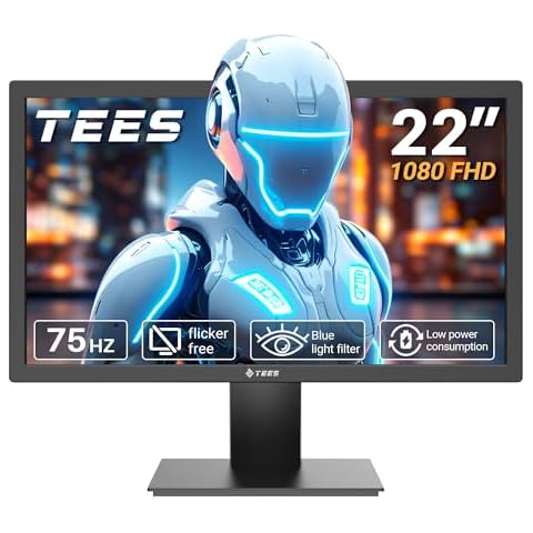 Tees 22 Inch FHD Monitor with Eye-Care Cover