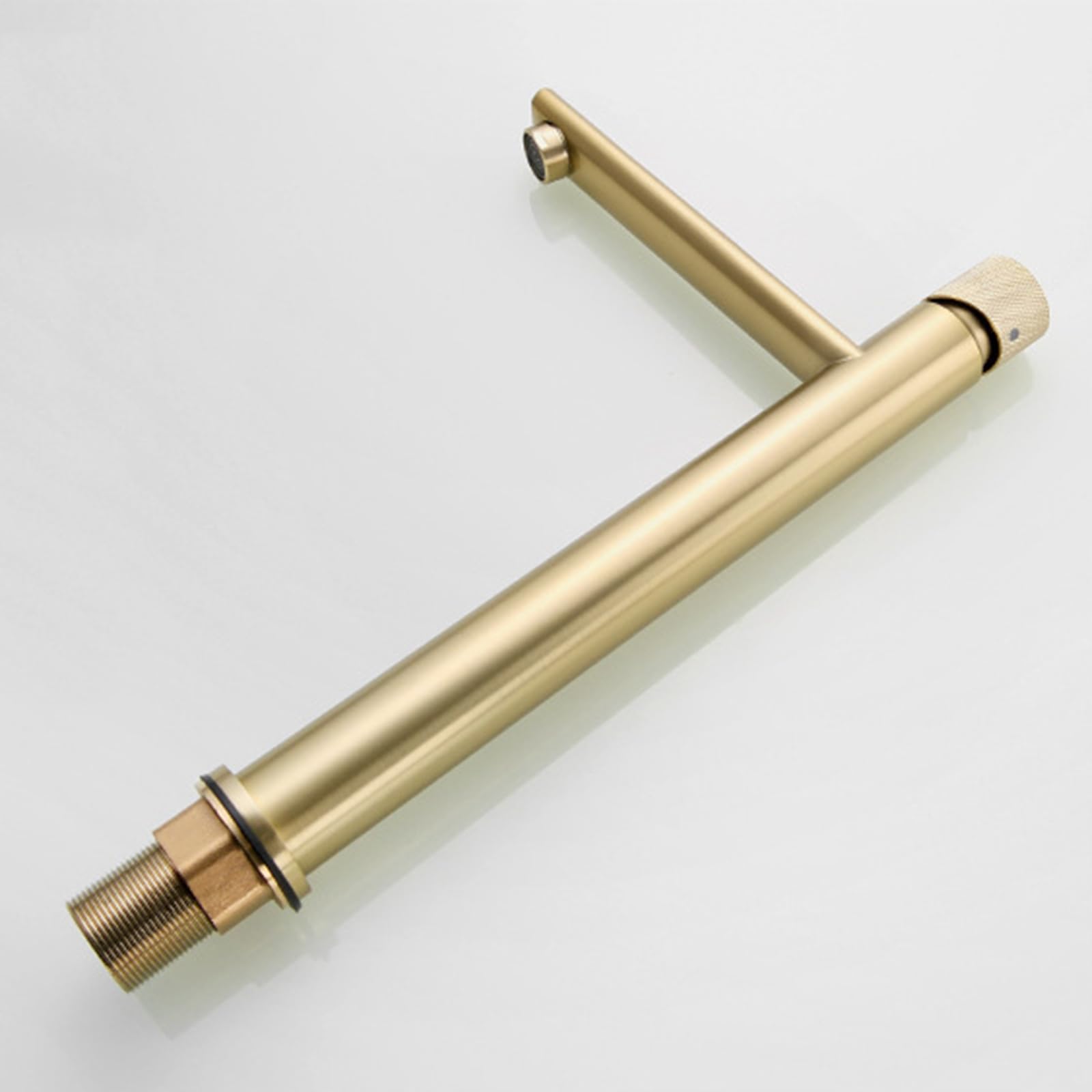 Waschbecken Armaturen Bad Armatur Waschbecken Bad Waschtischarmatur Bad Hoch Warm Und Kaltmischbatterie Komplett Aus Kupfer Mit Einem Griff,Gebürstetes Gold B,hoch