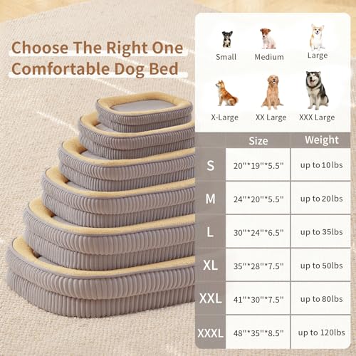 Orthopedic Dog Bed for Small Dogs Breeds, High Density Egg Crate Foam Dog Sofa Beds,Oval Kennel Bed, Pet Couch Bed with Four Sided Bolster, Removable Washable Cover& Non-Slip Bottom - Image 6