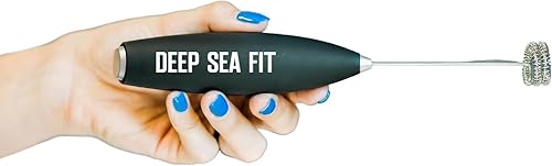 Espumador eléctrico de manos - Mezclador de suplementos y preentrenamiento, espumador de leche para café, café con leche y bebidas proteicas (negro)