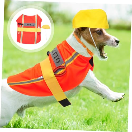Disfraz adorable para perro diseño ingeniero talla L miniatura 6