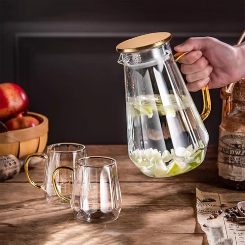 Vasos de agua anticaídas pack de 2 vasos de vidrio ámbar gruesos para café 7