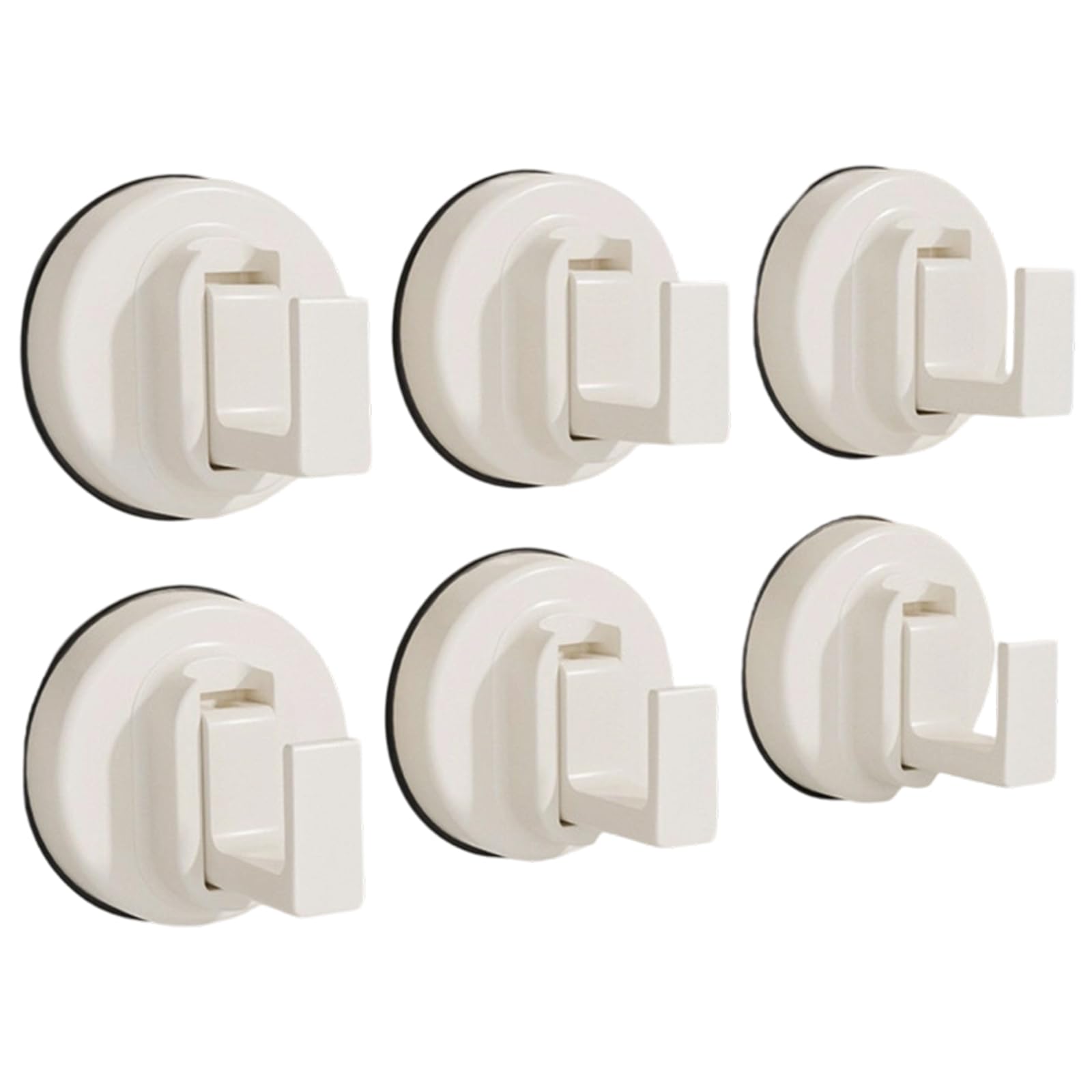 Tertioi White Rustproof Suction Cup Door Hook Space Aluminum Material Wall Mount Organizer Towel Clothes Storage Removable Wall Hook