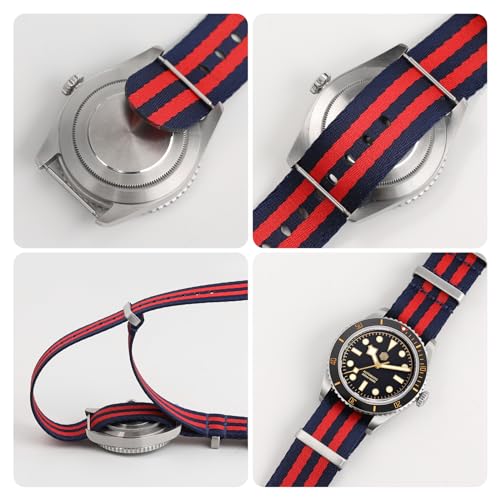 Image of watchdives Nylon Watch Band 20mm 22mm Multicolor Replacement Watch Straps for Men Women