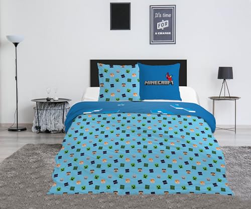 Miniatura 2 de Juego De Cama Doble Minecraft Ready To Survive, 2 Personas, Funda Nórdica Reversible De 240 X 220 Cm Y 2 Fundas De Almohada De 63 X 63 Cm