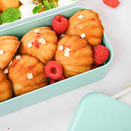 Monbento - Bento Box Mb Original Lagoon With Compartments - 2 Tier Leakproof Lunch Box For Work/School Lunch Packing And Meal Prep - Bpa Free - Food Grade Safe Food Containers - Green #TOP5