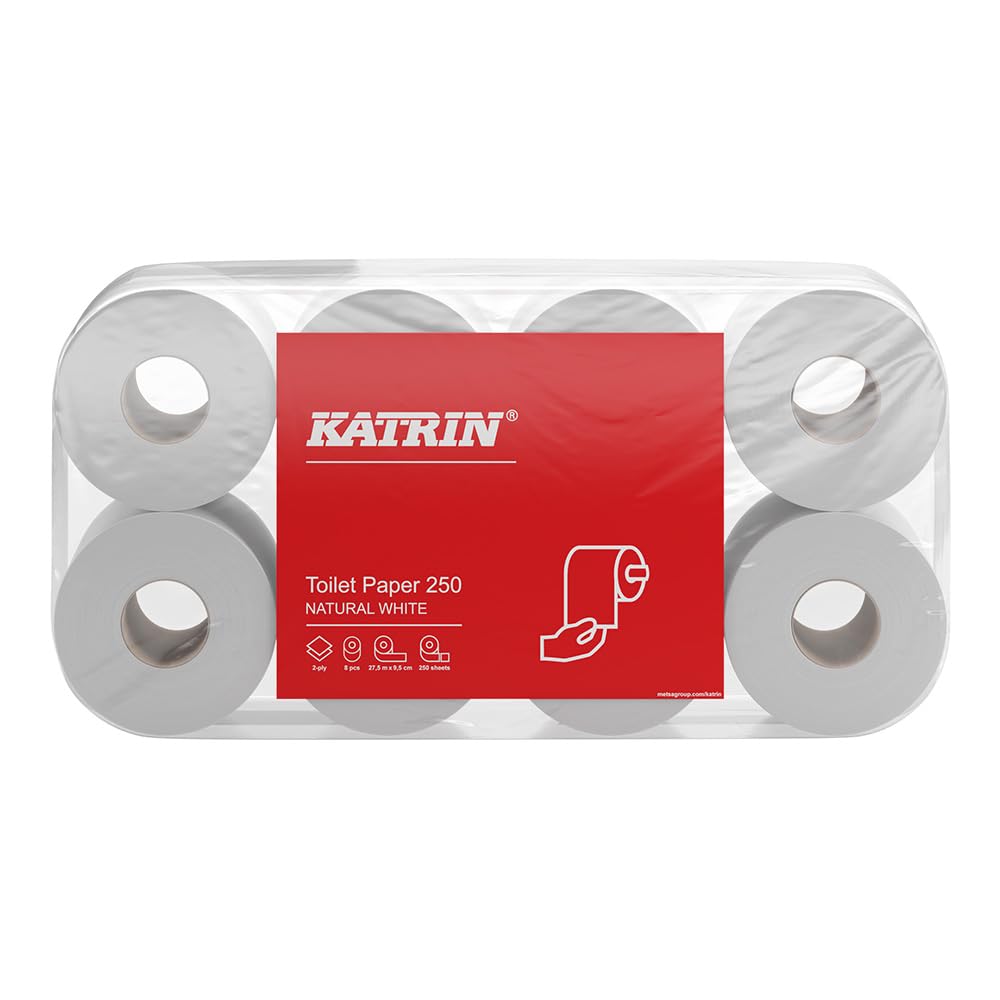 Papel higiénico Katrin para baños familiares con 64 rollos resistentes 5