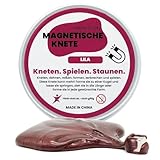 Magnetische Knete Lila - Intelligente Superknete mit Magnet und 6 Wackelaugen - Zauberknete für...
