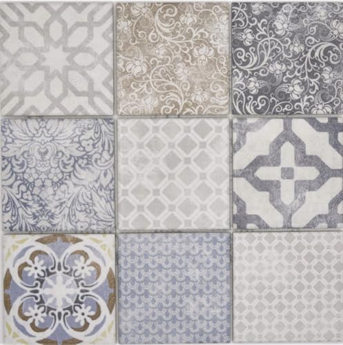 Jasba Mosaico de cerámica multicolor mate efecto retro suelo interior exterior salón cocina baño ducha piscina