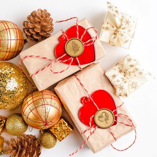 Mingting Wax Seal Stickers, 20 Pcs Olive Branch Wedding Invitation Envelope Seals Stickers Antique Gold Self- Adhesive Wax Stickers for Christmas Birthday Baby Shower Party Essentials Gift Wrapping