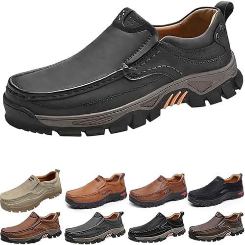 Enjerr Orthopedic Shoes Men - Arch Support, 2026 New Hands-Free Slip On Leather for Daily Wear