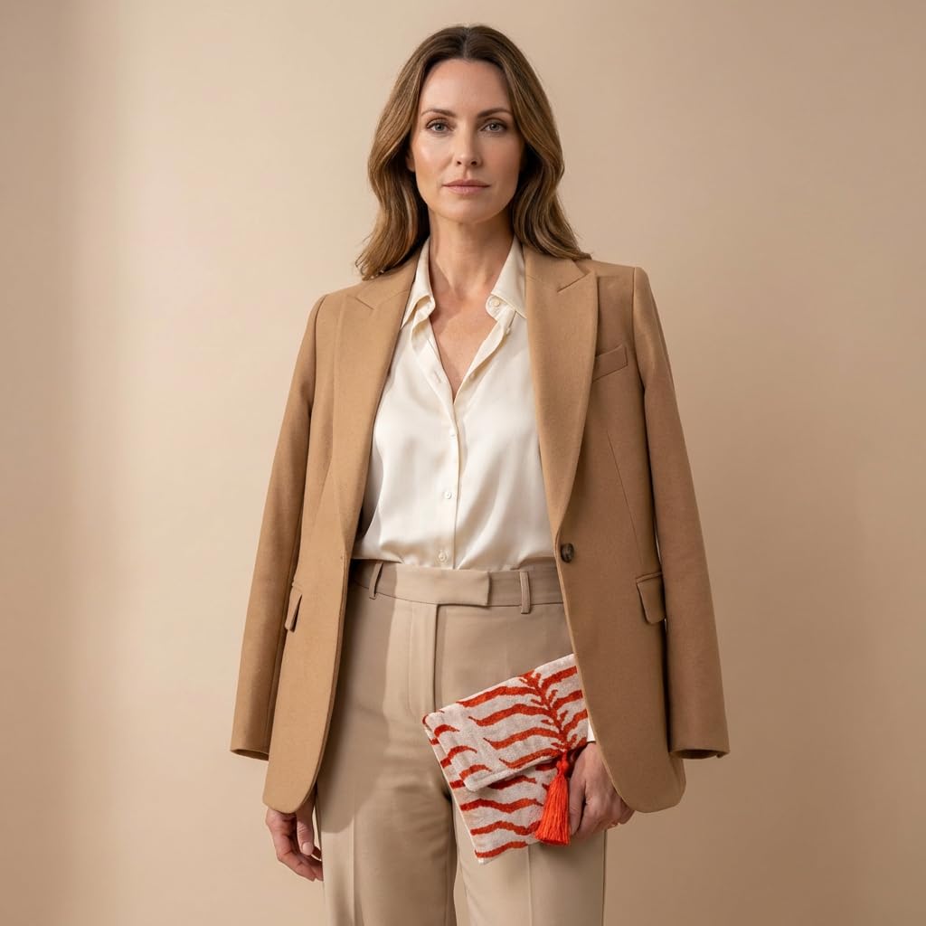Pochette Ikat in velluto di seta fatta a mano, stile busta, design bohémien, motivo etnico, opzione cinturino a catena, pochette per feste serali, borsa premium, bianco sporco, rosso