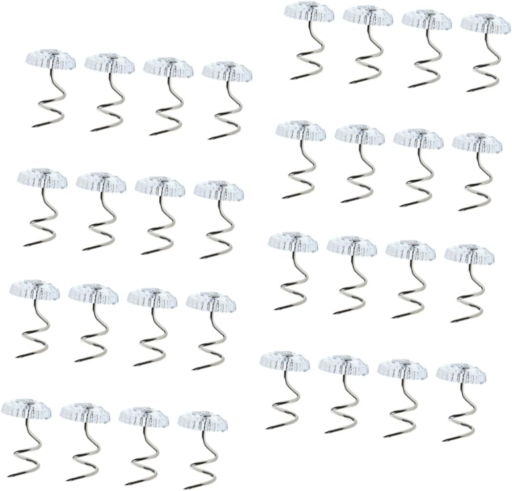 60pcs Bed Fasteners Hand Twist Secure Fasteners Slip Fixing Nails Upholstery Pins Twist Dust Ruffle Pin