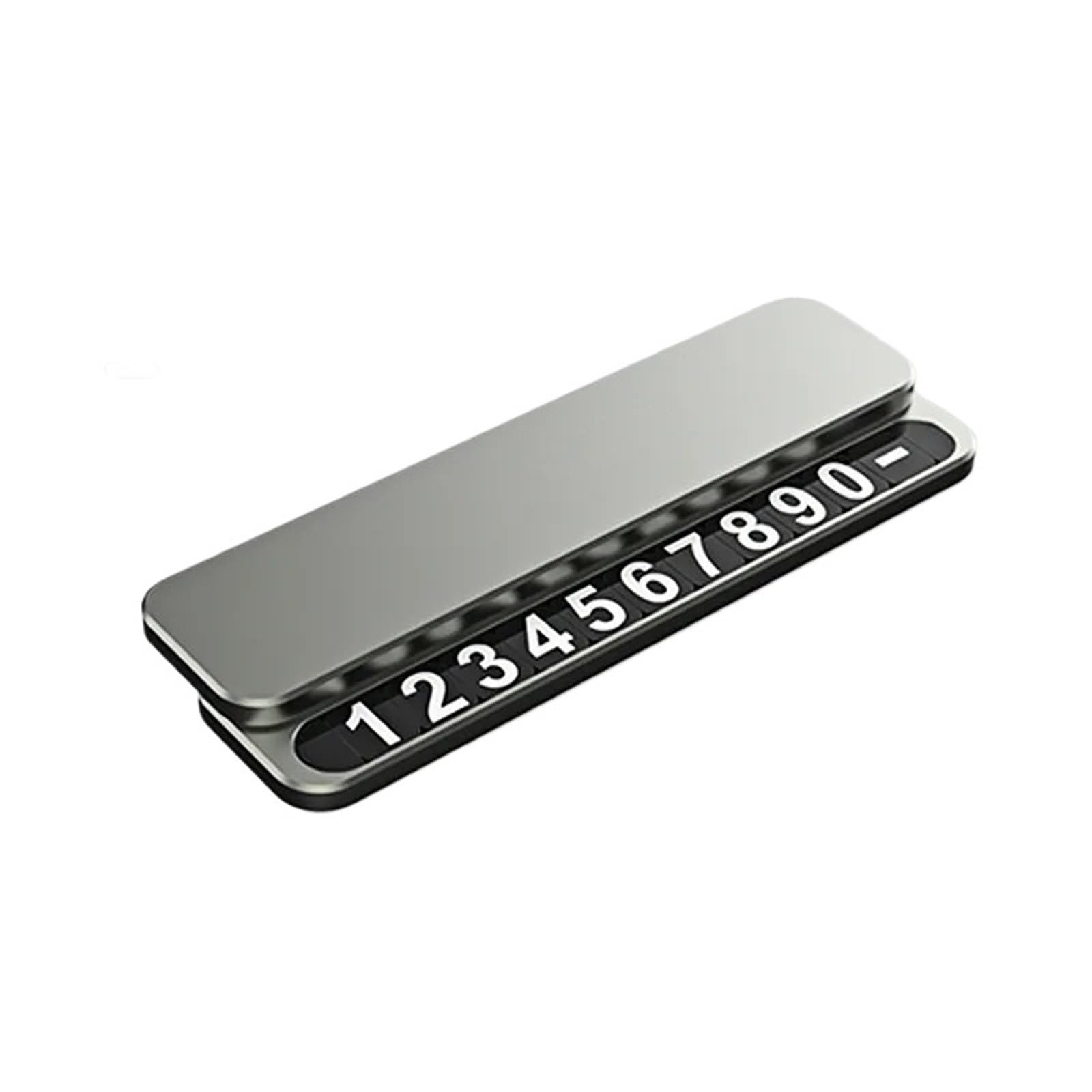 2Pcs Hidden Decoration Mobile Phone Number Plate Temporary Parking Car Supplies Moving License for Car(Sliver)