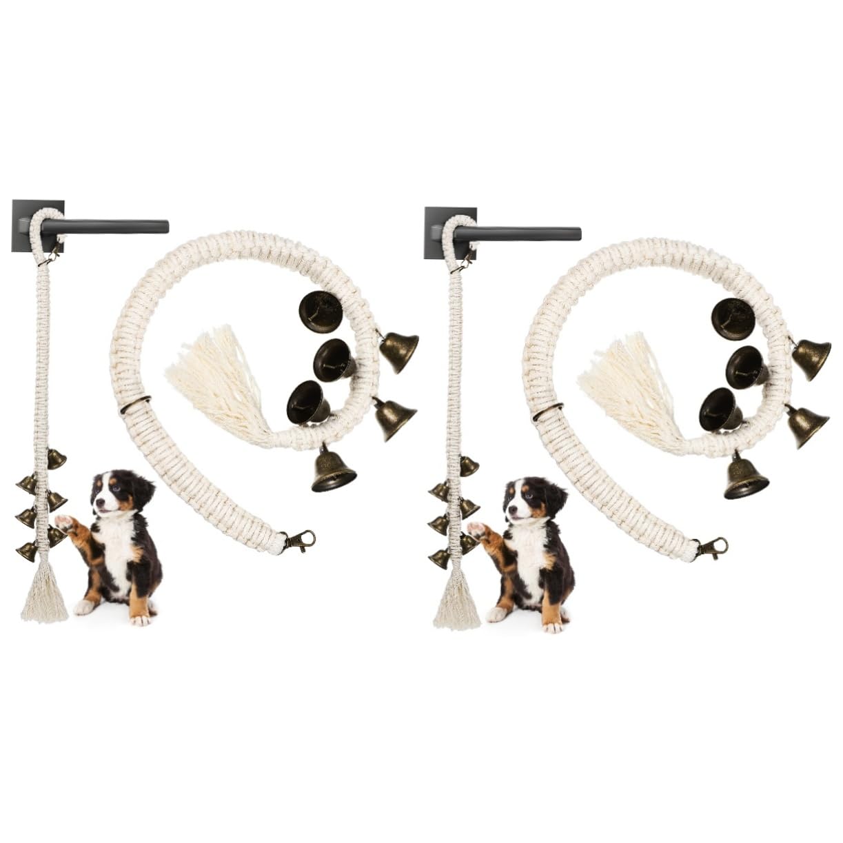 Corde de signalisation pour chien avec clochettes sonores : entraînement à la propreté ajustable