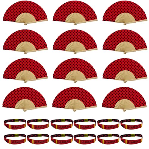 Éventails flamants roses et bracelets pour souvenir Espagne, cadeaux foires et mariages