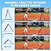 Garvee Baseball Pitching Rebounder Net, 5x4.3Ft with 9-Hole Target, Adjustable Angle Bounce Back Trainer, Strike Zone Practice Net for Softball and Baseball, Backyard Training Equipment