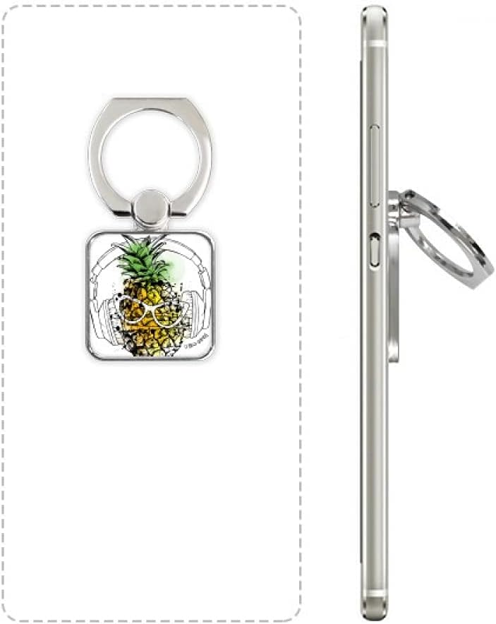 Headset Pineapple Sunglasses Fruit Square Cell Phone Ring Stand Holder Bracket Universal Support Gift