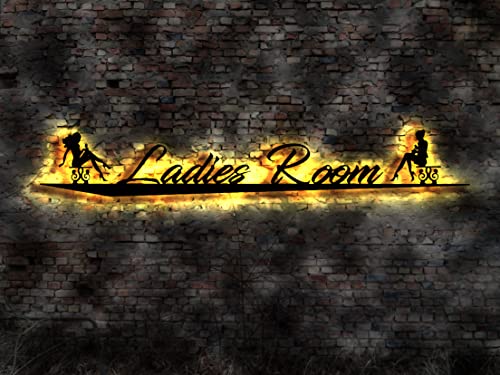 Néon Ladies Room, enseigne lumineuse LED pour décoration murale femme