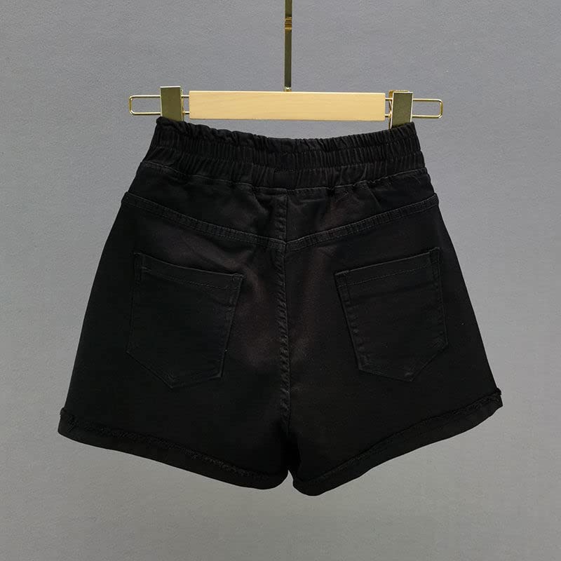 Short Femmes Pantalon Chaud De La Taille Haute Extension Noire