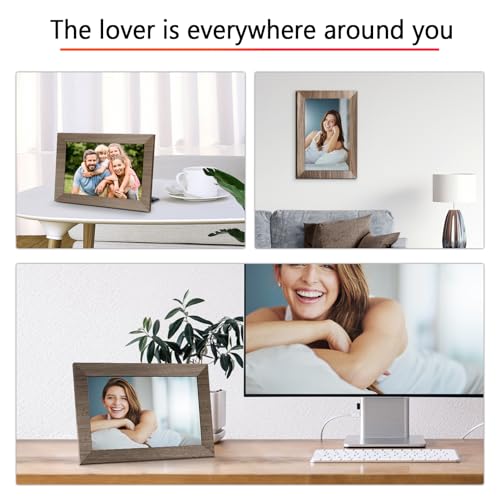Image of Canupdog WiFi Digital Picture Frame 10.1 Inch, IPS Touch Screen Smart Cloud Digital Photo Frame with 16GB Storage, Wall Mountable, Auto-Rotate, Share Photos from Anywhere Via App
