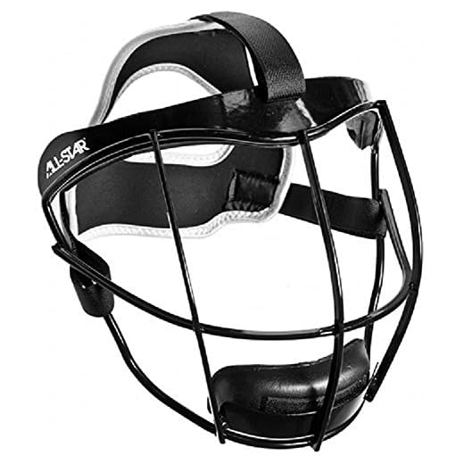 All-Star Vela Pitcher Infielder Fastpitch Protection Mask (Black)