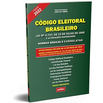 Capa do livro Código eleitoral brasileiro 2022: Lei nº 4.737, de 15 de julho de 1965 – e alterações posteriores