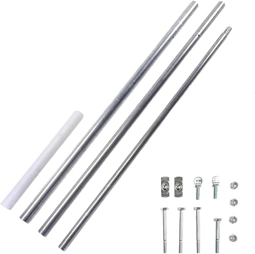 Birds Choice Purple Martin Bird House - Poste telescópico de 3 secciones, 12.5 pies, accesorios de alta resistencia, color gris