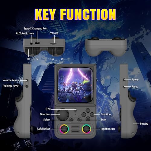 R36TMAX Retro Gaming Console Handheld – 4.0" IPS Screen, 23+ Emulators, 64GB Preloaded Game Console, 5G WiFi Online Play, RGB Joystick, 4000mAh Portable Retro Game Console –Classic Grey — view 5