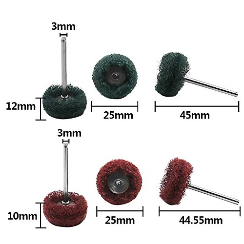 Abrasive Buffing Wheels, 40Pcs Buffing Polishing Wheel Set 80/120/160/240 Grit For Dremel Rotary Tool By Yeezugo #TOP3