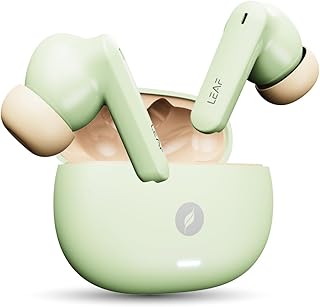 Leaf Buds X334 True Wireless in Ear Earbuds Ai Sound App, 40H Playtime, Quad Mic with Enc, 50Ms Low Latency, Fast Chargin...