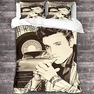 Housse De Couette pour Garçons,Adolescents,Enfants,Motif Imprimé Elvis Presley,Rock ‘n’ Roll Chanteuse,Double(200x200cm) - Les Beatles, Paul McCartney, John Lennon, RIngo Starr, George Harrison