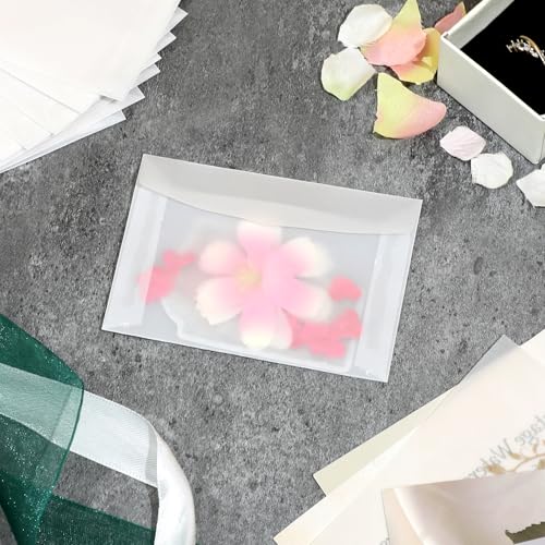 50 envelopes de vidro, sacos de vidro de 7 x 10 cm, envelopes de velino, envelopes de papel de selag