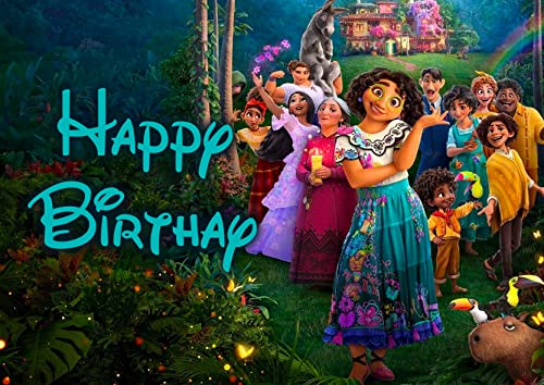 8.3 Encanto Cake Topper –Square Edible Birthday Cake Decorations, Happy Birthday Cake #TOP18