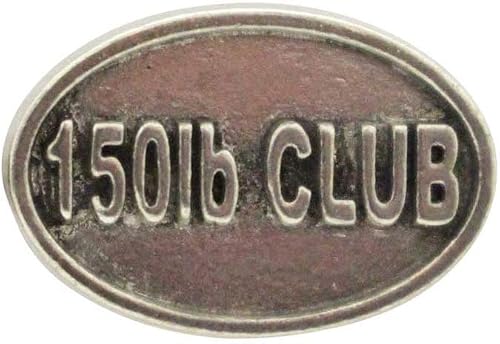 Antique Pewter 150Lb Club Trophy Pin - Oval - Bundle of 100 