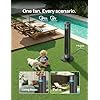 DREO Smart Tower Fan for Indoor & Outdoor Use, 33 ft/s High Velocity, 12 Speeds, 4 Modes Standing Floor Fan, 150 Customizable Oscillating, 20 dB Quiet DC Motor for Bedroom, Weather Resistant