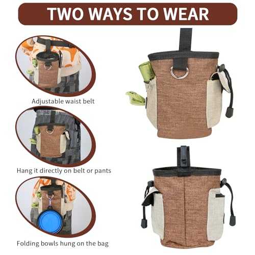 JMJRMUA Bolsa de petiscos para cães, bolsas para treinamento de animais de estimação, bolsa de lanch