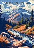 Rocky Mountain National Park Poster (2) – 8x12 Inch Metal Sign for Home, Office, Cafe Wall Decor