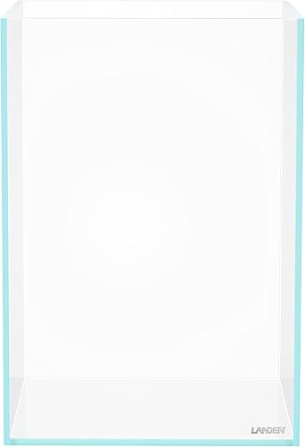 Miniatura 112 de LANDEN Tanque de acuario de hierro bajo sin borde de 25C de 3.7 galones, 9.84 x 9.84 x 9.84 pulgadas de alto, 0.197 in de grosor con alfombrilla