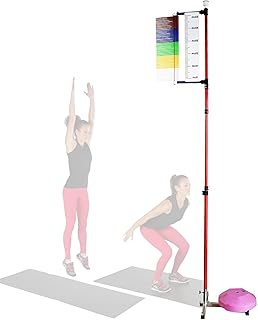 XDLYWUZIQ Jump Measurement Tester, Vertical Jump Tester 3.9-11.5 Feet Vertical Jump Tester with Stable Base, Basketball Volleyball Spike Coach Challenger, Physical Training Coordination