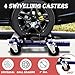 Set of 4 Car Wheel Dolly Heavy Duty Self Loading Dolly with Ratcheting Foot Pedal, 1300lbs Capacity Car Dollies for Moving Cars and Equipment