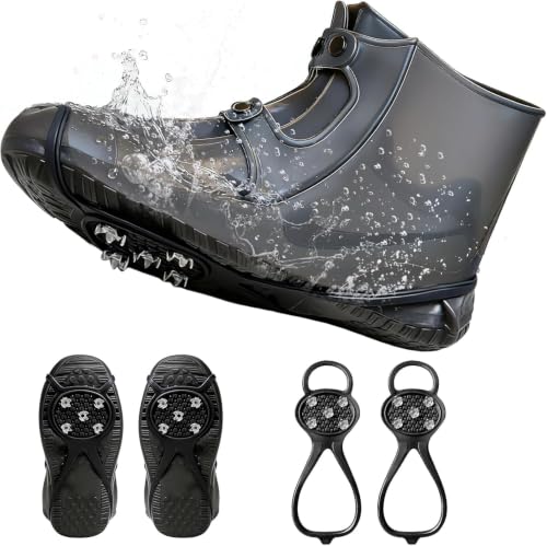 ARKFUSION Silicone Waterproof Rain Shoe Covers Ice Grips
