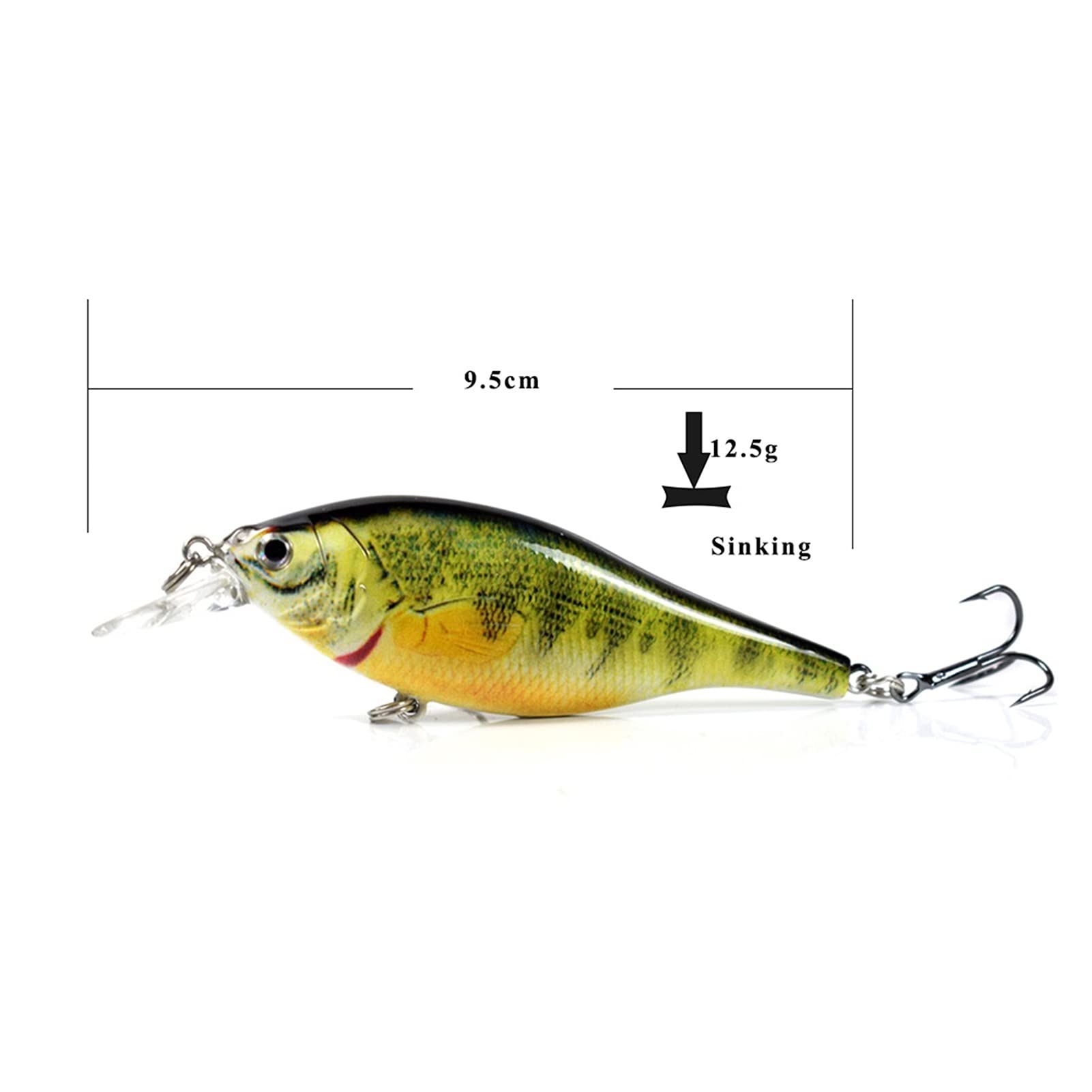 Señuelos de Pesca Señuelos de Pesca Buceo Wobblers Cebo Artificial Crankbait Pesca Switebait para Bass Trout Waterwater Freshwater Pesca 5pcs Cebos Artificiales