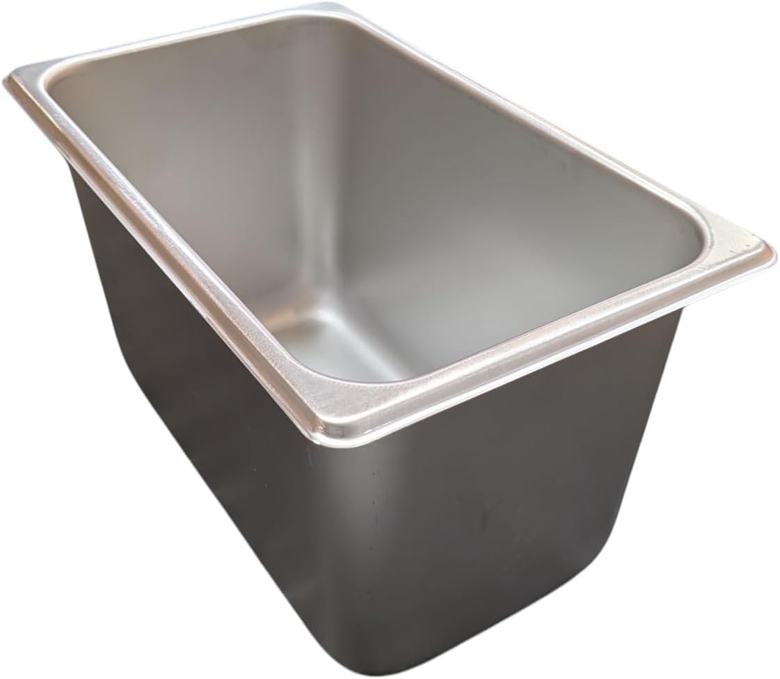 SUNRISE Commercial Grade Stainless Steel Straight-sided Hotel Pan, NSF listed (3, Full Size x 1")