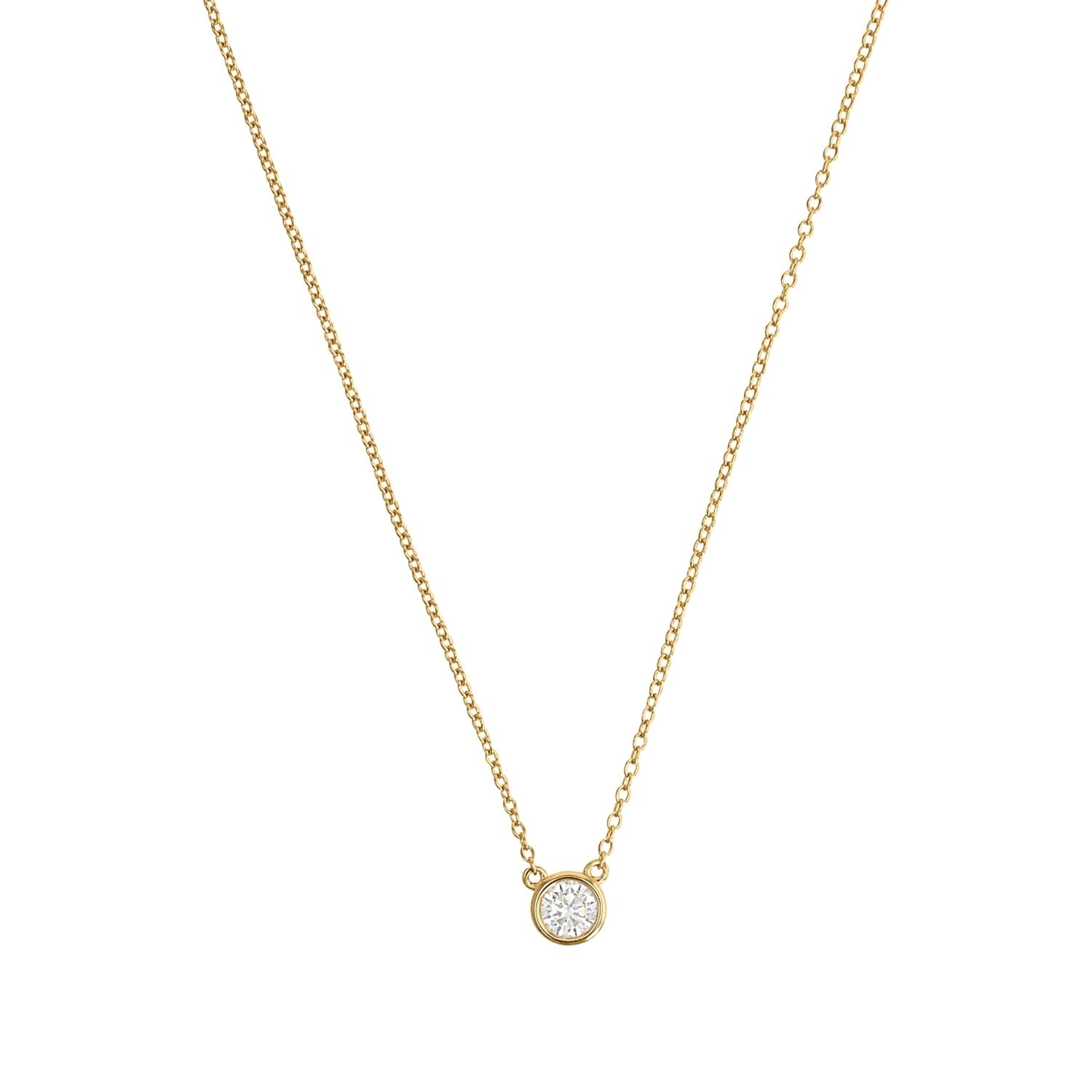 NOELANI Kette mit Anhänger 925 Sterling Silber Damen Halsschmuck, mit Zirkonia synth., 40+5 cm, Gold, Kommt in Schmuck Geschenk Box, 2031971