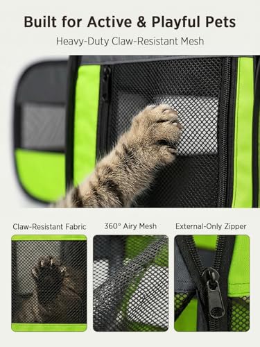 Image of UWE Extra Large Small Animal Playpen, Waterproof Foldable Pet Playpen,Green