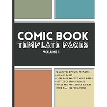 Comic Book Template Pages Draw your own blank comic book kit for kids and adults / Become your own manga artist with comic book blank panels 8.5 x 11 large and more than 100 pages