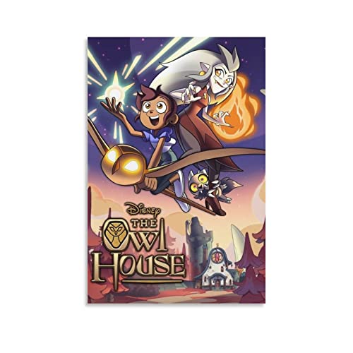 Fotuven Owl House Cartoon Character Classic Poster Canvas Art Poster Poster Decorative Painting Canvas Wall Art Living Room Posters Bedroom Painting 12X18Inch(30X45Cm) #TOP19