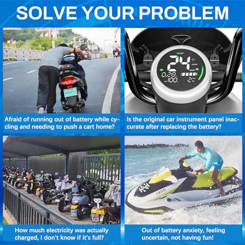 100A Wlan Batteriewächter 12V 24V 36V 48V 72V Batterie monitor 10-100V Spannungsanzeige App fernbedienung Batteriemonitor Caravan Battery guard (KM110F mit Alarmen)